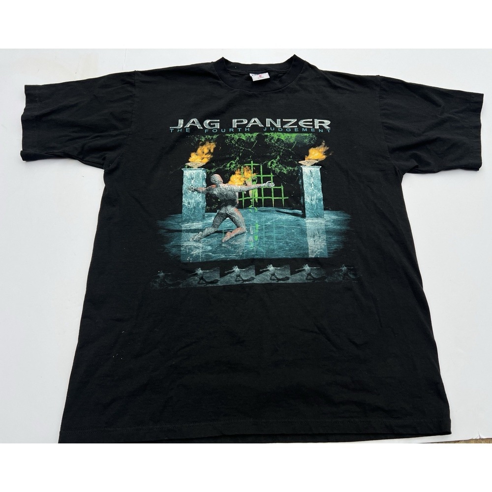 Vintage Jag Panzer The Fourth Judgement T Shirt XL USA 1997 Heavy Metal Tour - Picture 10 of 10